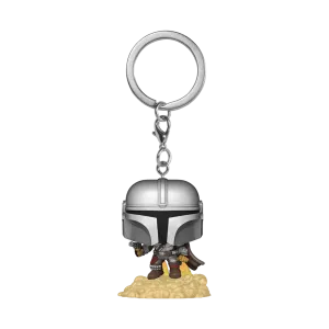 Funko Pop Keychain: Star Wars The Mandalorian - Mandaloriano con Blaster Llavero