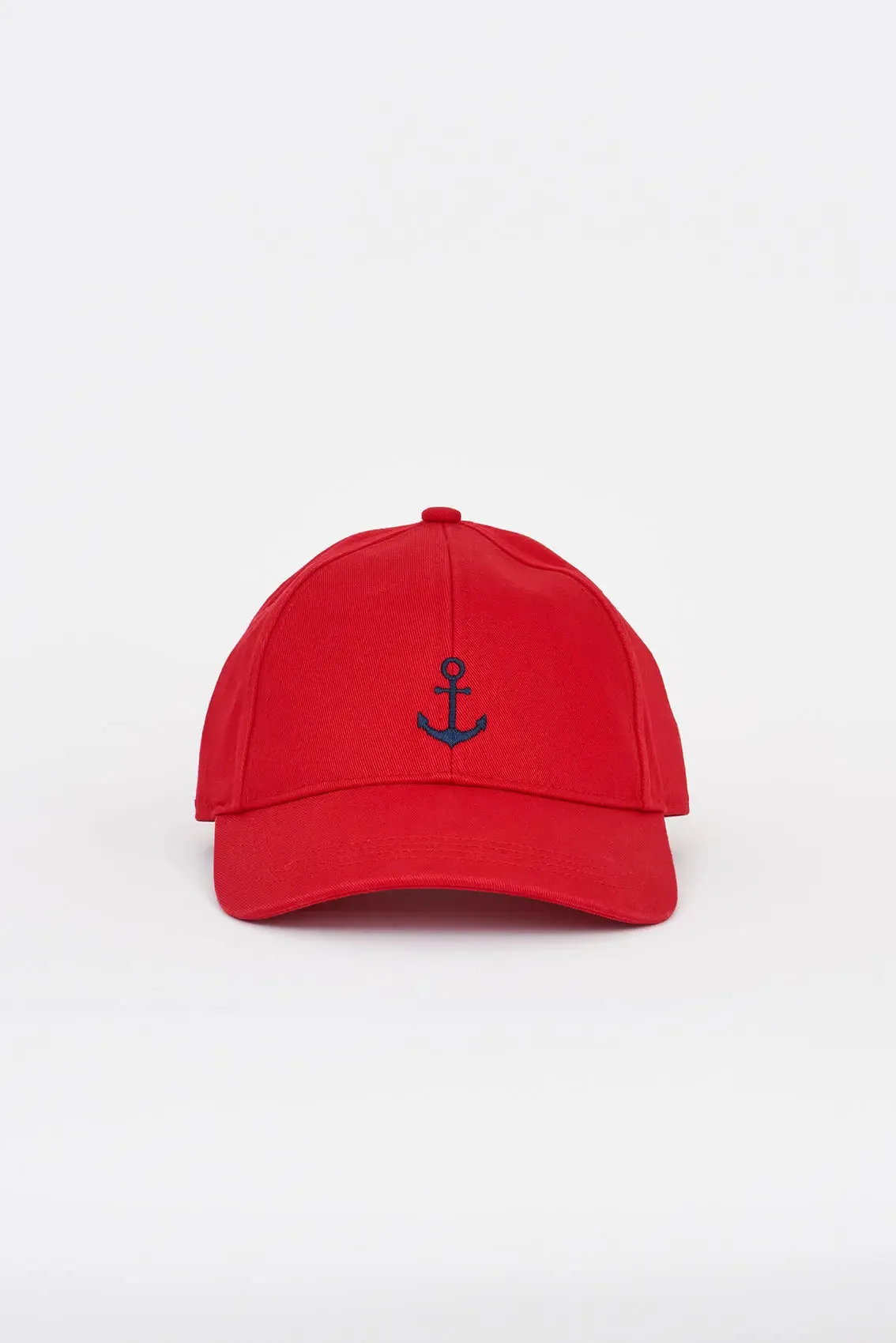Gorra de algodón con Ancla bordada