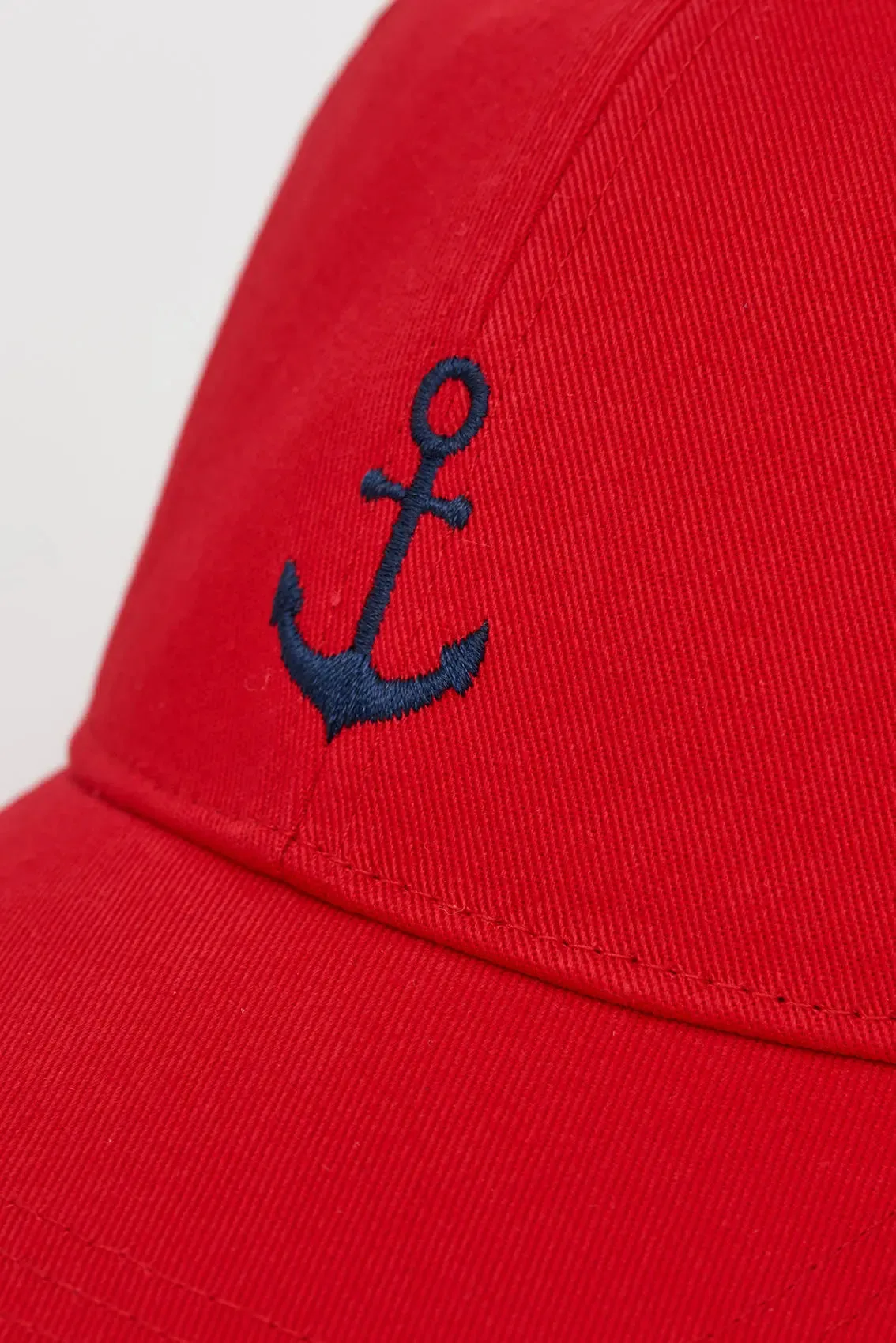 Gorra de algodón con Ancla bordada