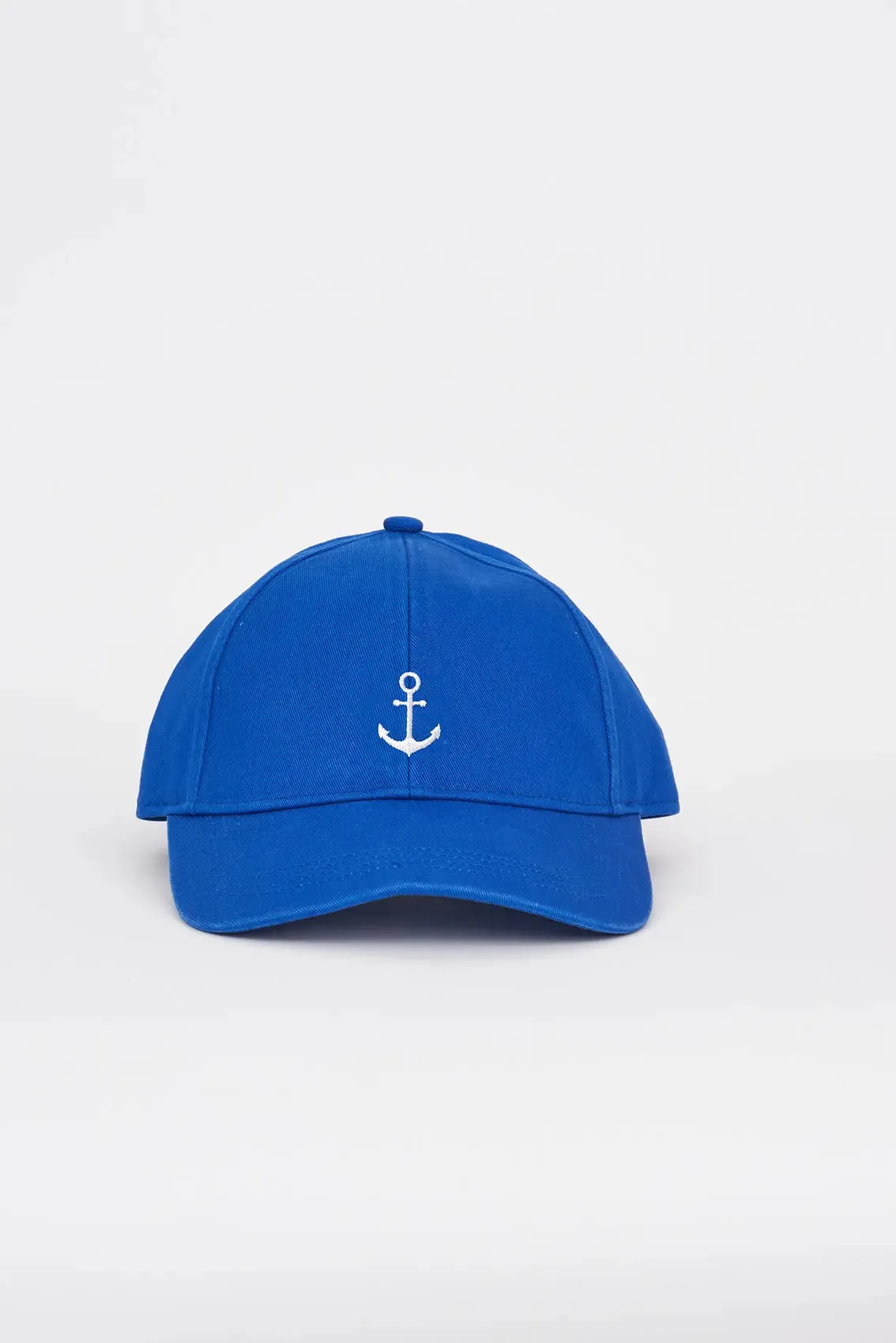 Gorra de algodón con Ancla bordada