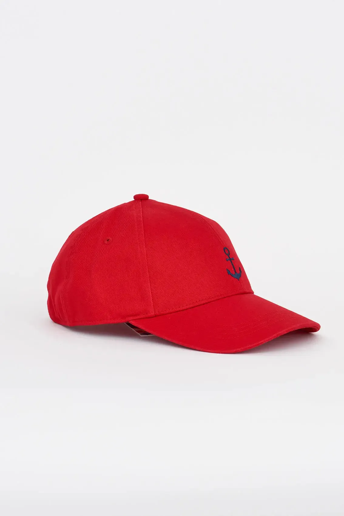 Gorra de algodón con Ancla bordada