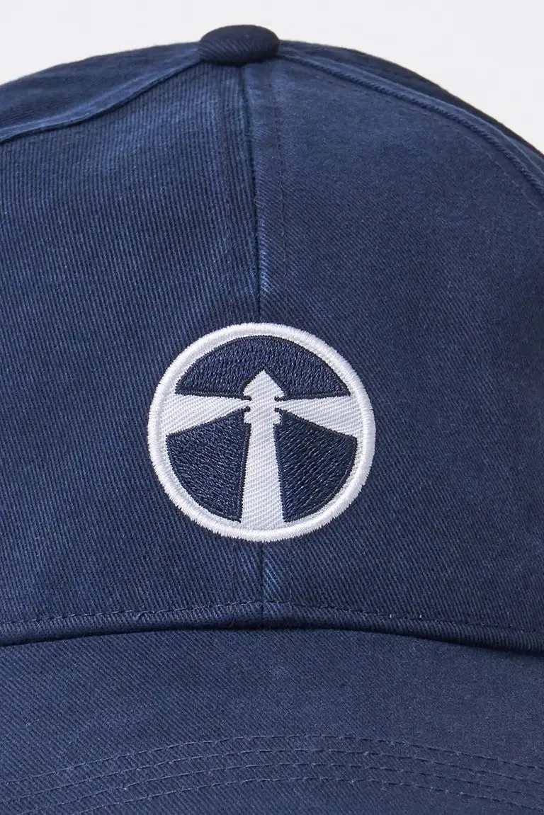 Gorra de algodón con faro bordado