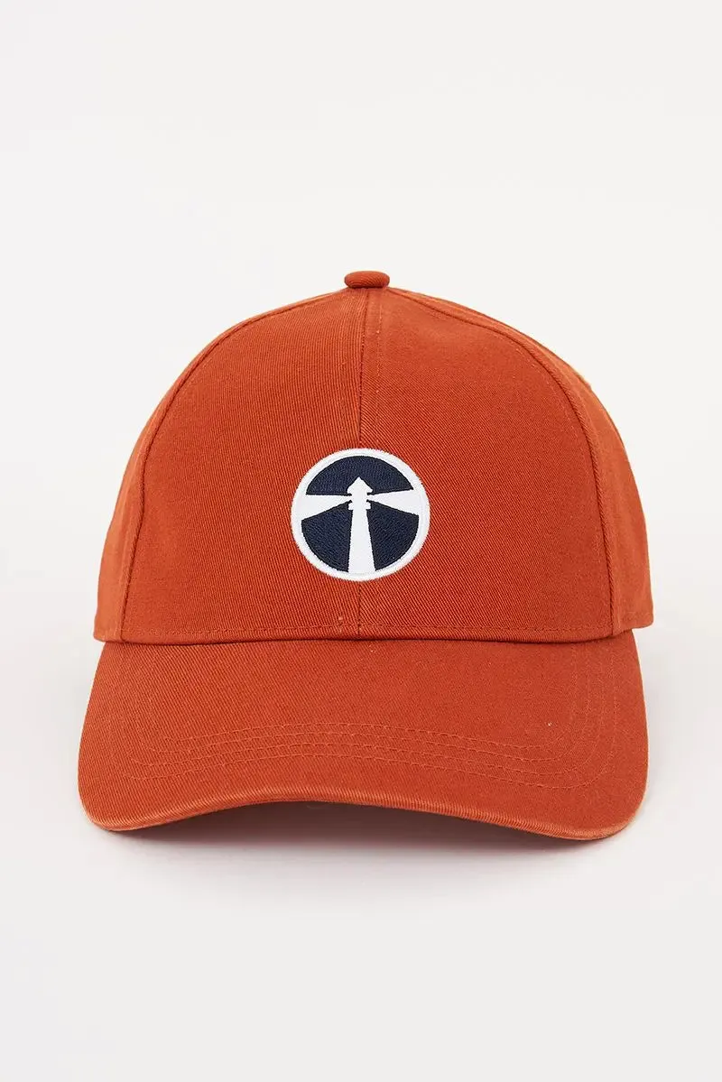 Gorra de algodón con faro bordado