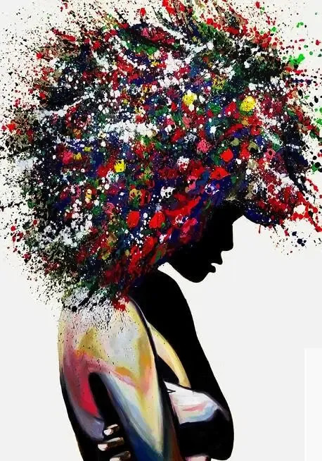 Graffiti Art Of Black Woman Canvas Paintings On the Wall Art Posters And Prints African Woman Modern Art Picture Home Wall Decor