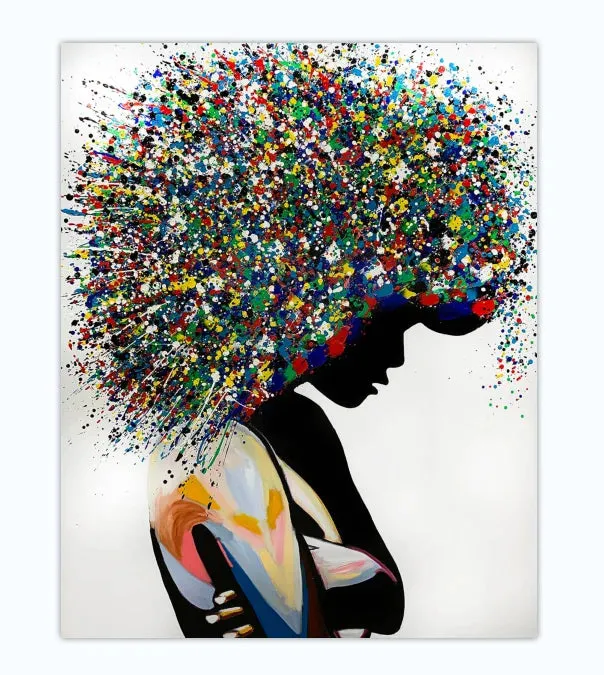 Graffiti Art Of Black Woman Canvas Paintings On the Wall Art Posters And Prints African Woman Modern Art Picture Home Wall Decor