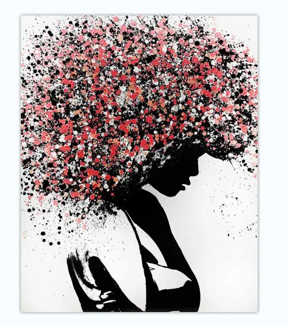 Graffiti Art Of Black Woman Canvas Paintings On the Wall Art Posters And Prints African Woman Modern Art Picture Home Wall Decor