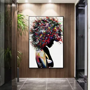 Graffiti Art Of Black Woman Canvas Paintings On the Wall Art Posters And Prints African Woman Modern Art Picture Home Wall Decor