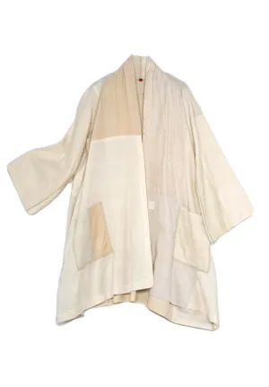 JAIPUR WHITE KANTHA A-LINE LONG JKT - jw2035-ivy -