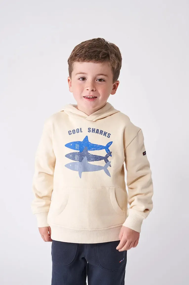 Jersey o sudadera de niño con capucha algodón con tiburones