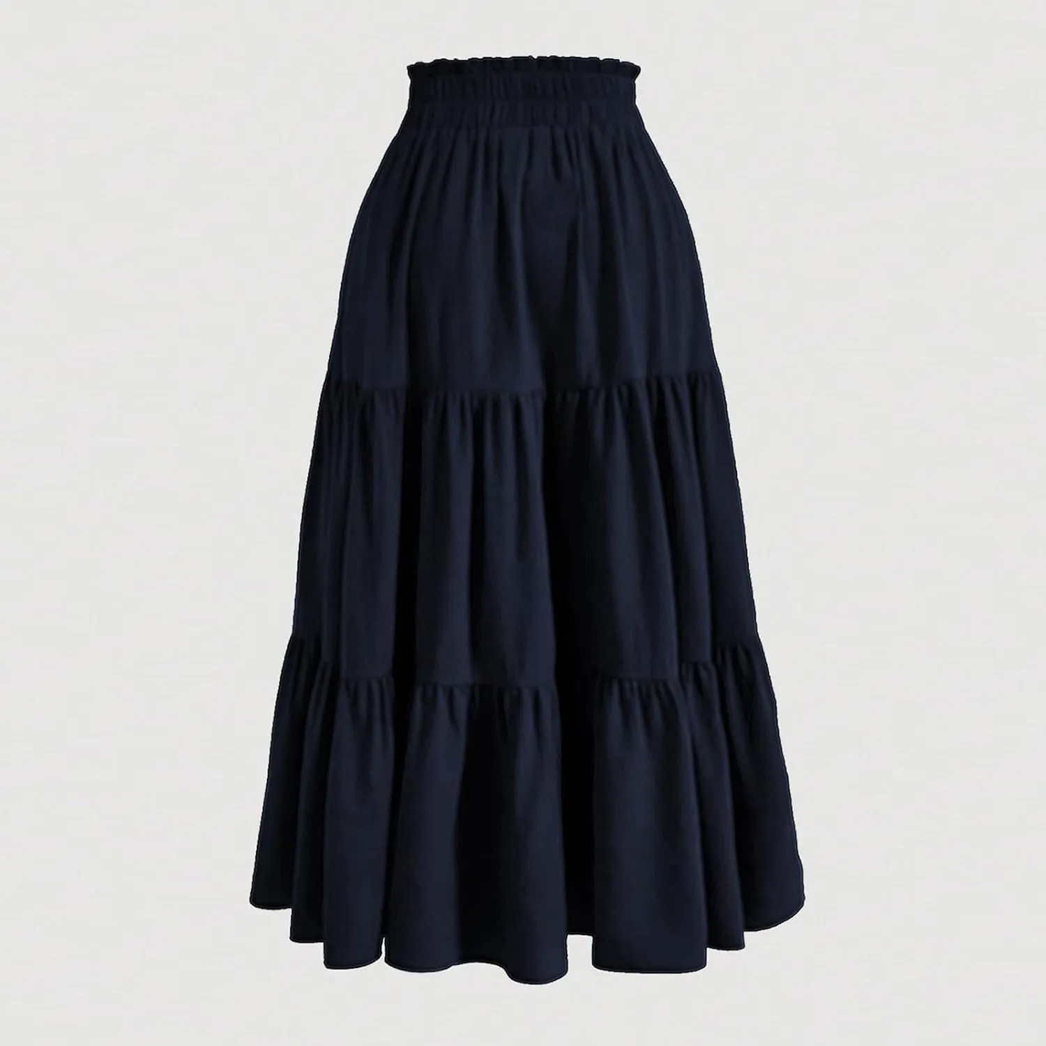 Maxi Skirts for Women 2025 Boho Floral Elastic Waist Tiered Long Skirt Flowy Summer Vacation Aline Beach Skirt