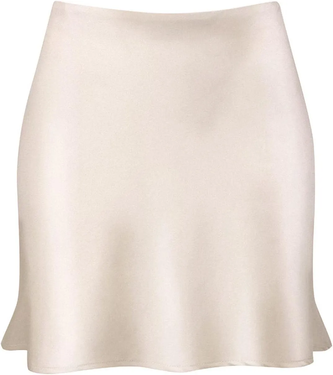 Mini Skirts for Women Satin High Elastic Waist Ruffle Bodycon Short Skirt