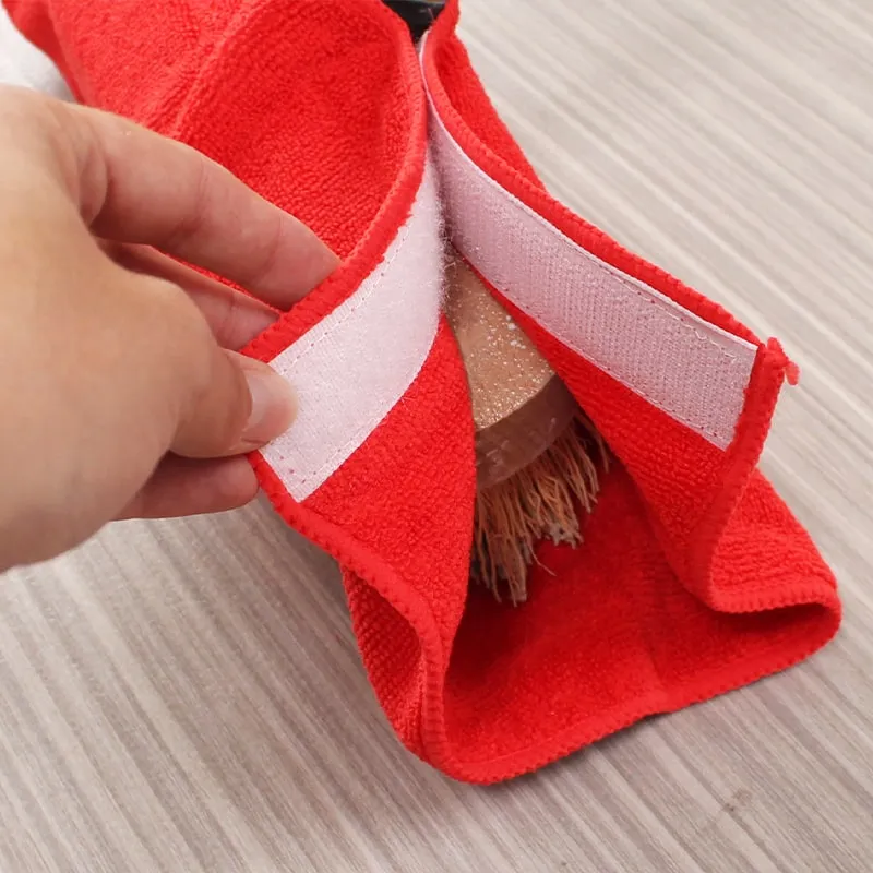 Pack de 4 bayetas de limpieza de microfibra con velcro | BronClean©
