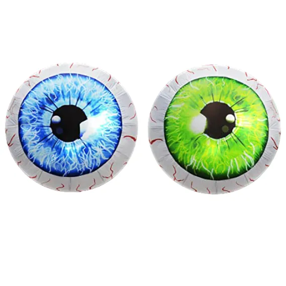 Pack Halloween 3 FT Inflatable Outdoor Scary Huge Blue & Green Eyeballs