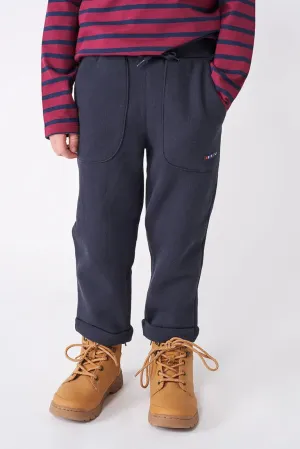 Pantalón largo tipo chandal en algodón terry
