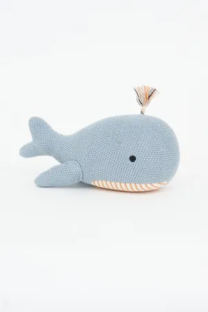 Peluche con forma de ballena en algodón.