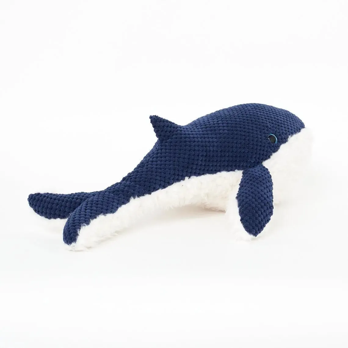 Peluche de ballena blanco y azul de 50 cm - D2274