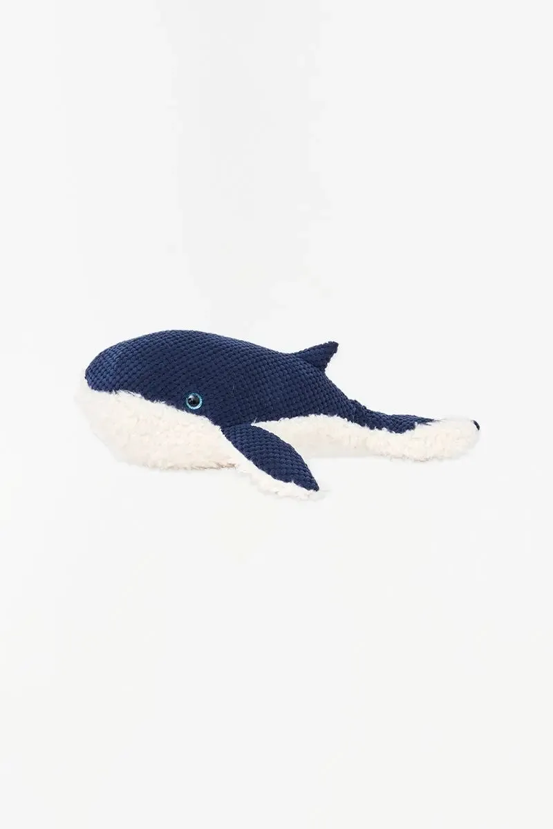 Peluche de ballena blanco y azul de 50 cm - D2274