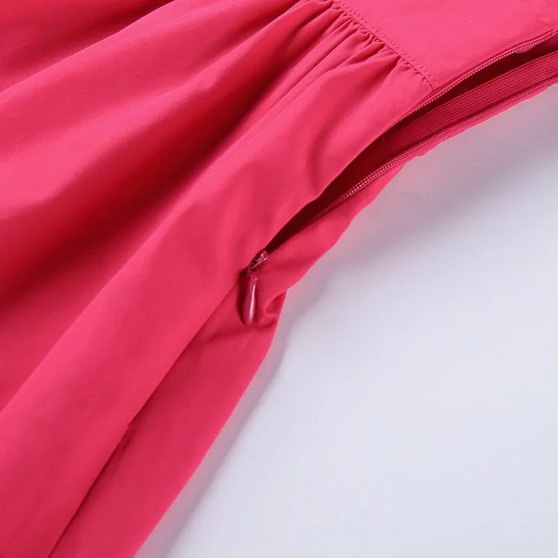 Puff Short Sleeve A-line Dress