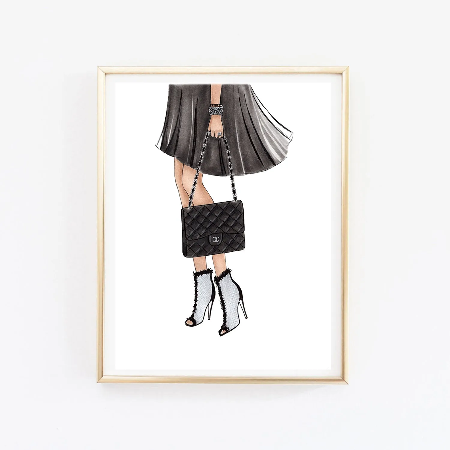 SET OF 3 ART PRINTS fashion illustrations