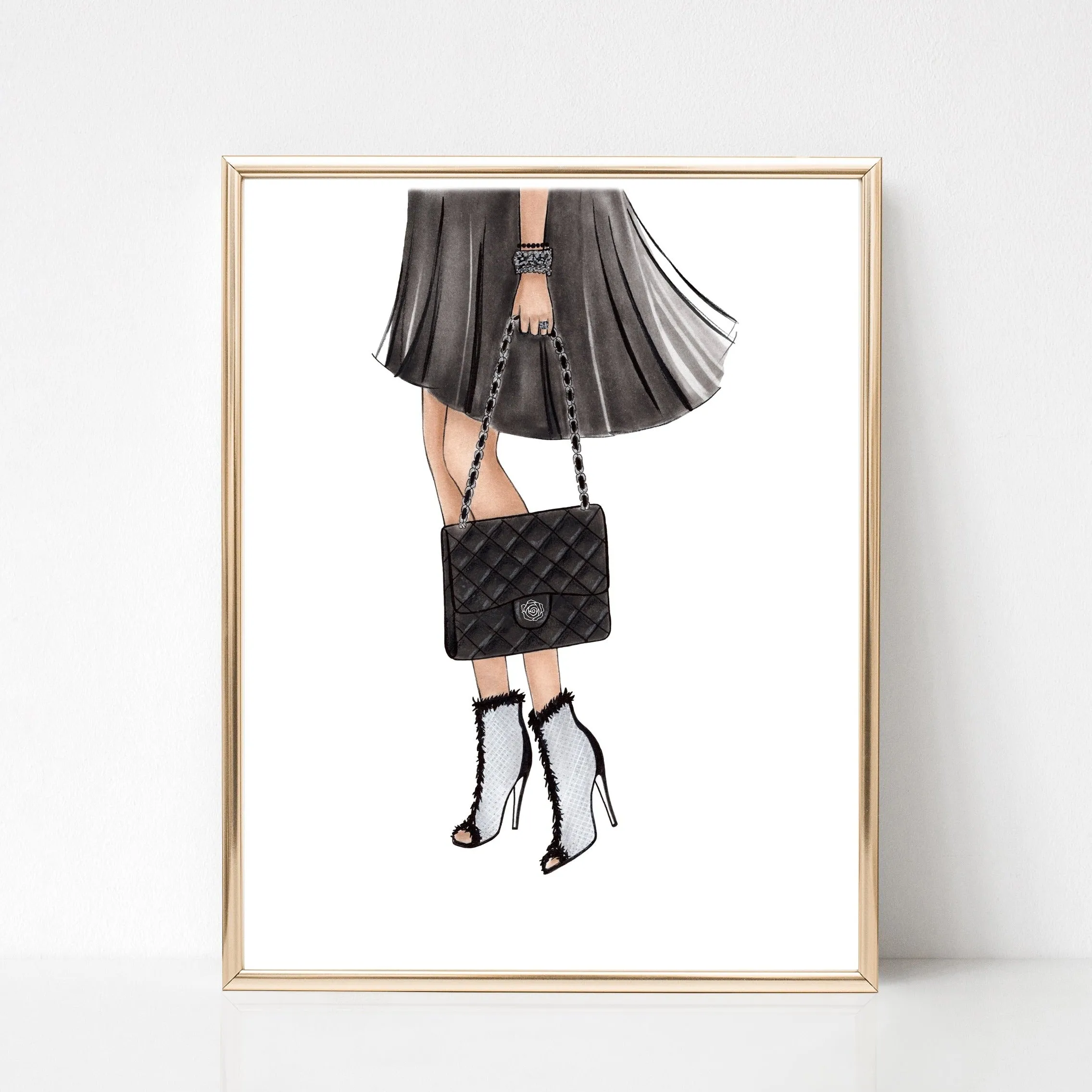 SET OF 3 ART PRINTS fashion illustrations