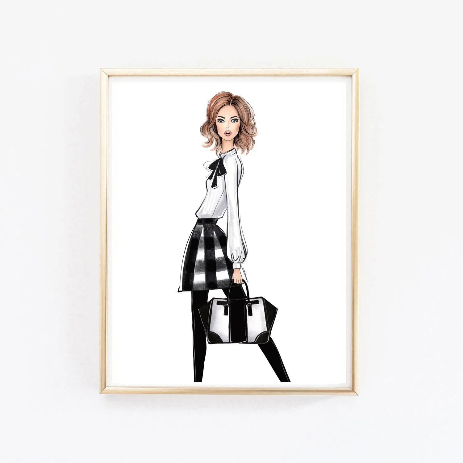 SET OF 6 ART PRINTS fashion illustrations