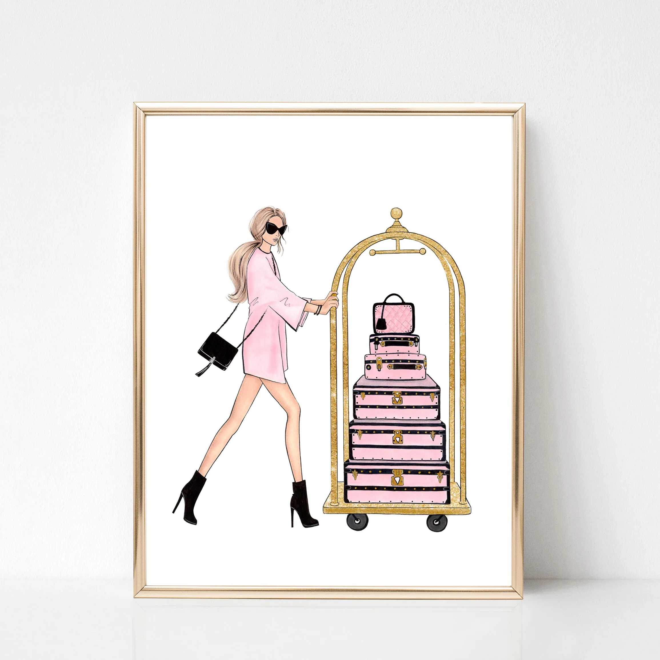 SET OF 6 ART PRINTS fashion illustrations