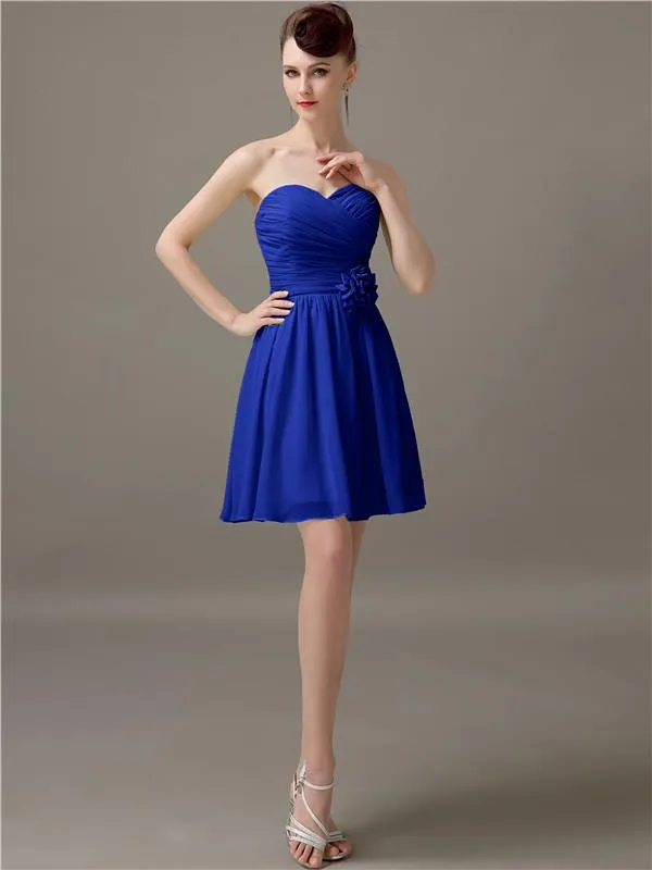 Simple Sweetheart A-Line Short Bridesmaid Dresses