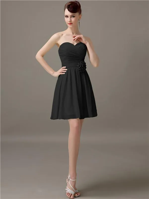 Simple Sweetheart A-Line Short Bridesmaid Dresses