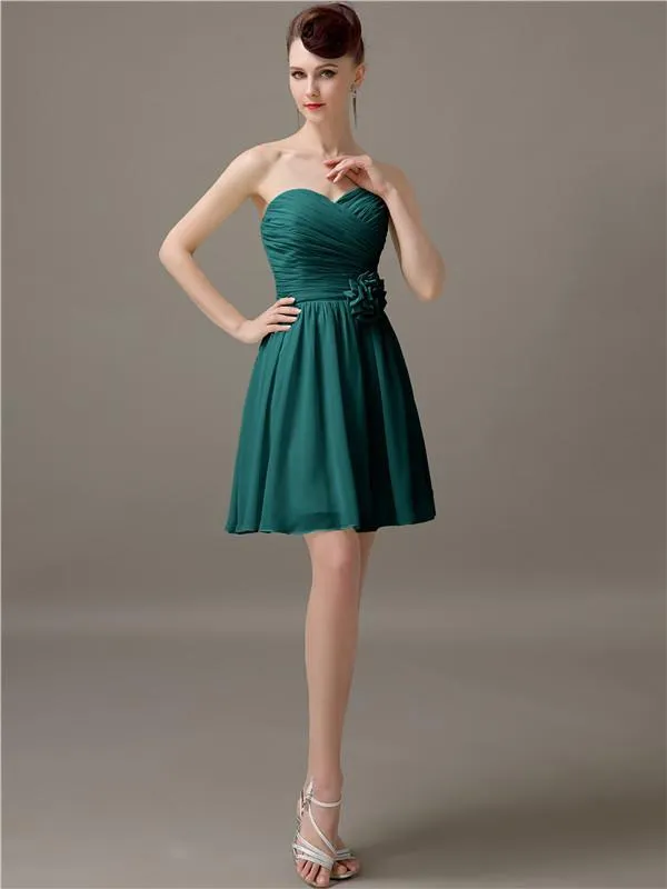 Simple Sweetheart A-Line Short Bridesmaid Dresses