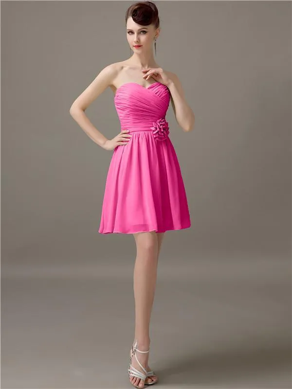 Simple Sweetheart A-Line Short Bridesmaid Dresses