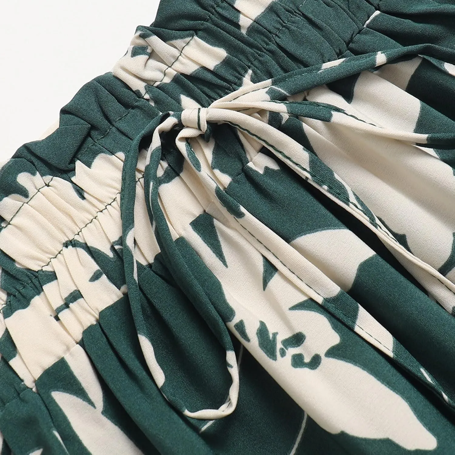 Summer Skirts for Women 2025 Vacation Boho Floral Tiered Maxi Skirt Drawstring High Waisted Flowy Ruffle A Line Skirt