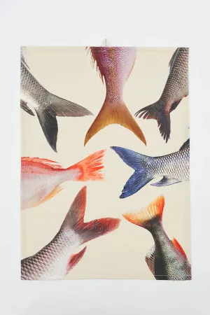 Trapo de algodón con colas de peces multicolor