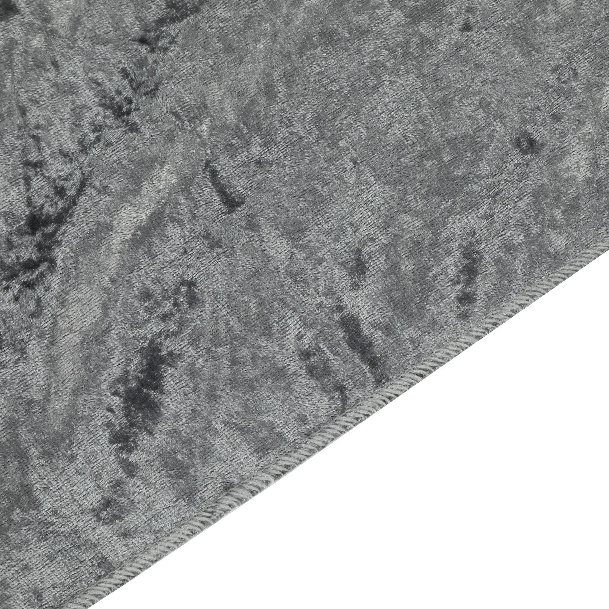 Velvet 90"x156" Rectangular Tablecloth - Charcoal