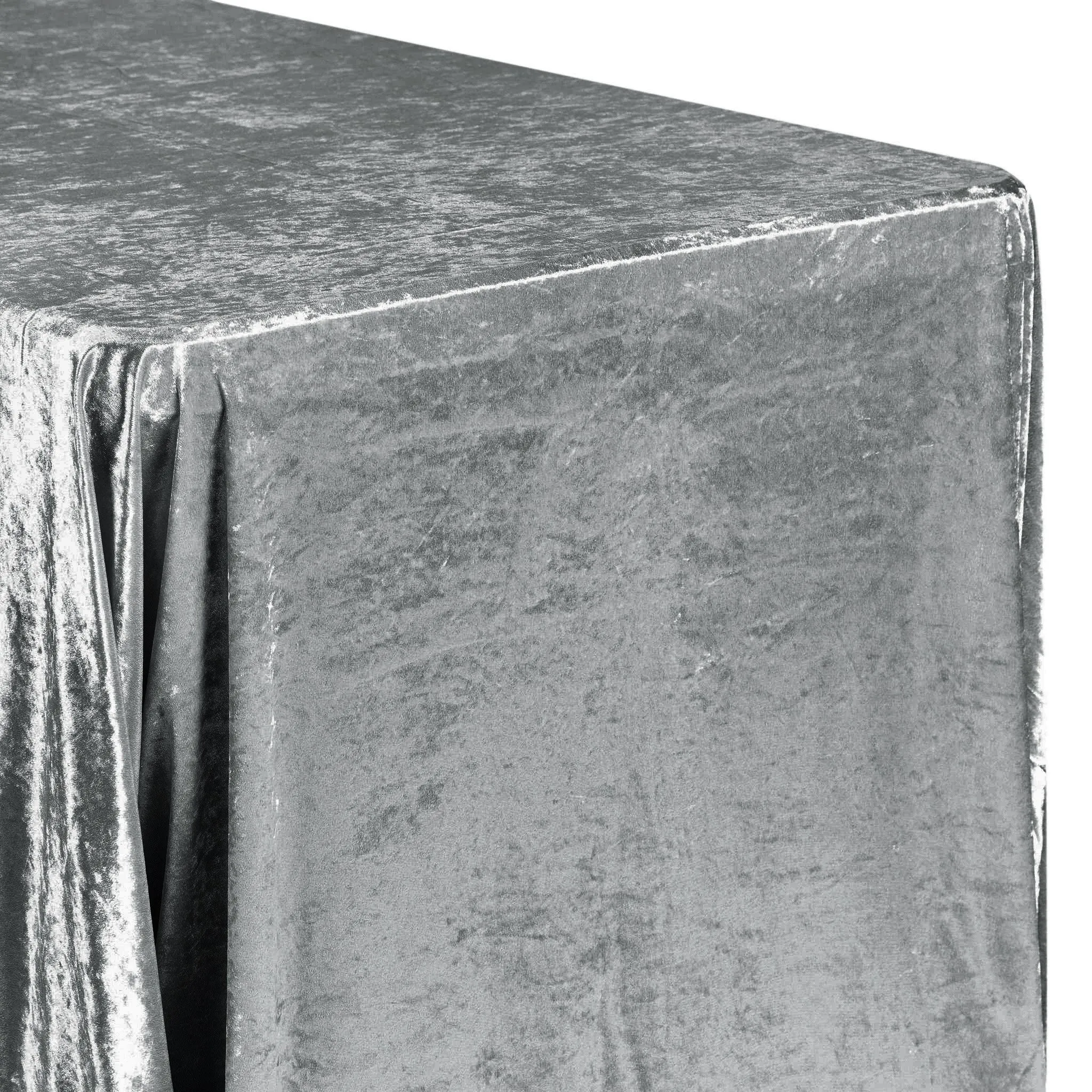 Velvet 90"x156" Rectangular Tablecloth - Charcoal