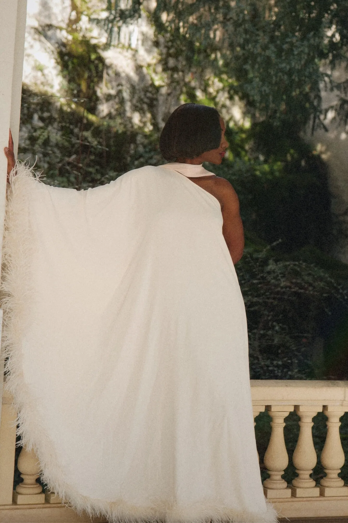 VESTIDO COMPRIDO PÉROLA COM MANGA MORCEGO