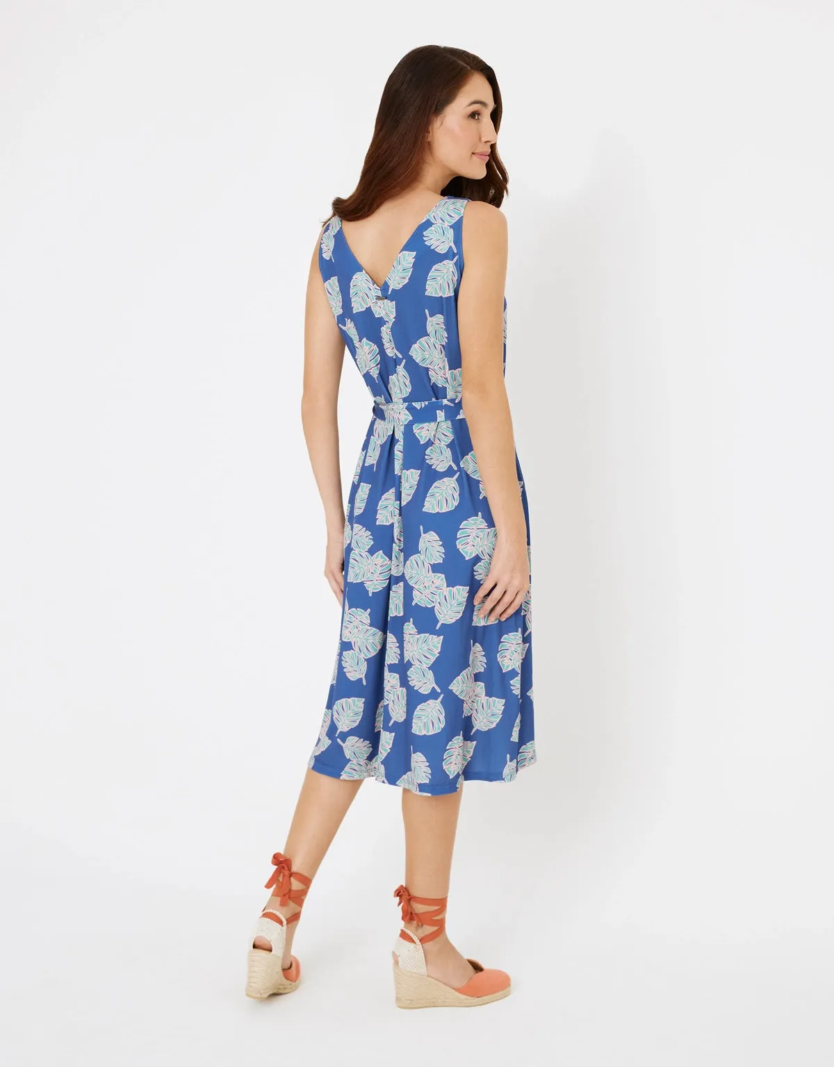 Vestido Midi Estampado Azul - Lontana