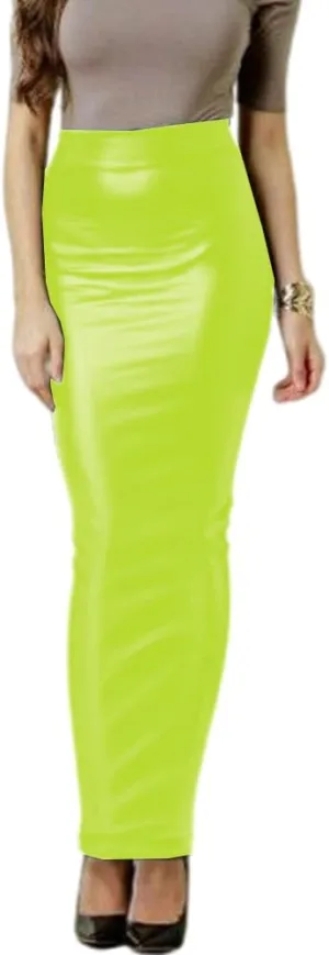 Women Bodycon Long Skirt Black High Waist Pu Leather Tight Maxi Skirts Club Party Wear Elegant Pencil Skirt Saia Faldas 7XL