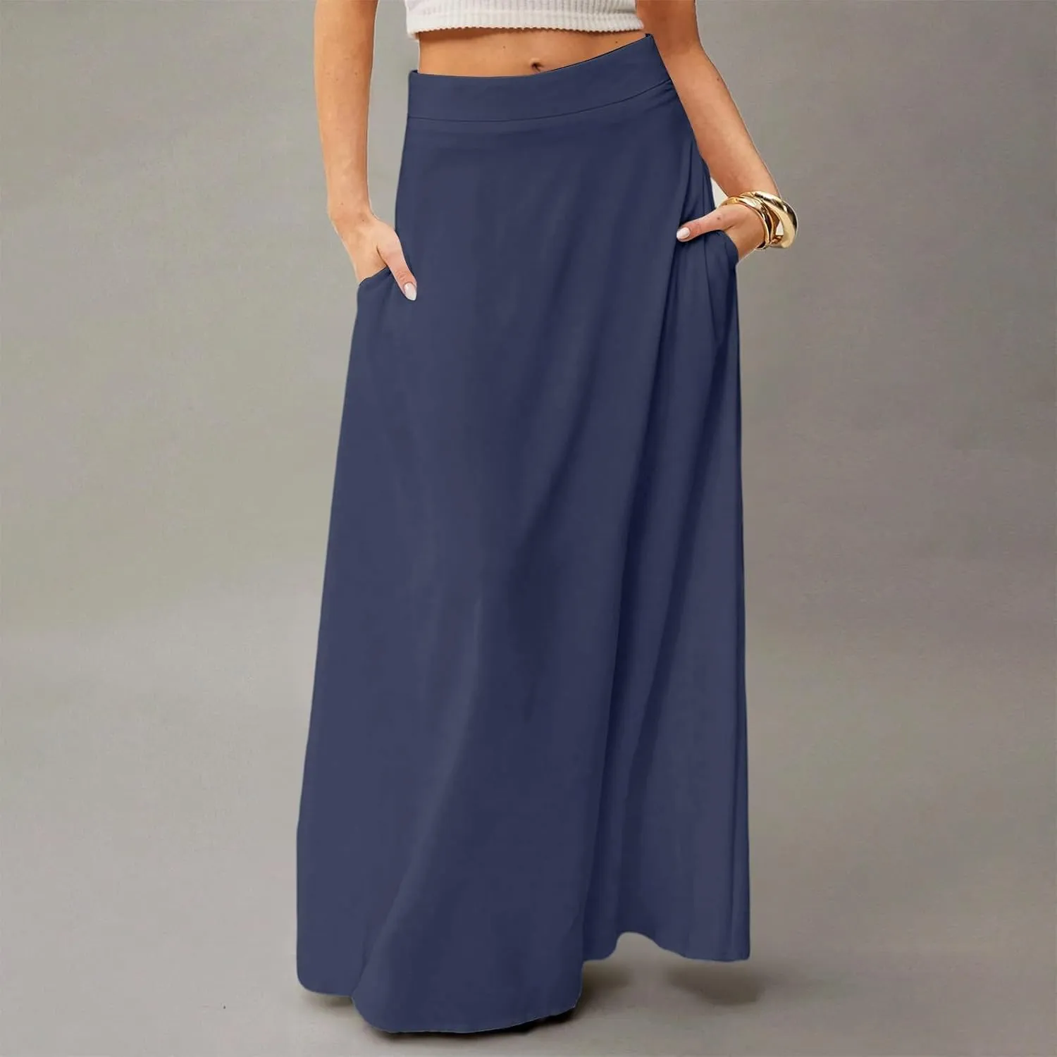 Women's 2025 Bohemian Long Floral Skirts Flowy High Waist Floral Maxi Skirt Summer Regular Trendy Skirts