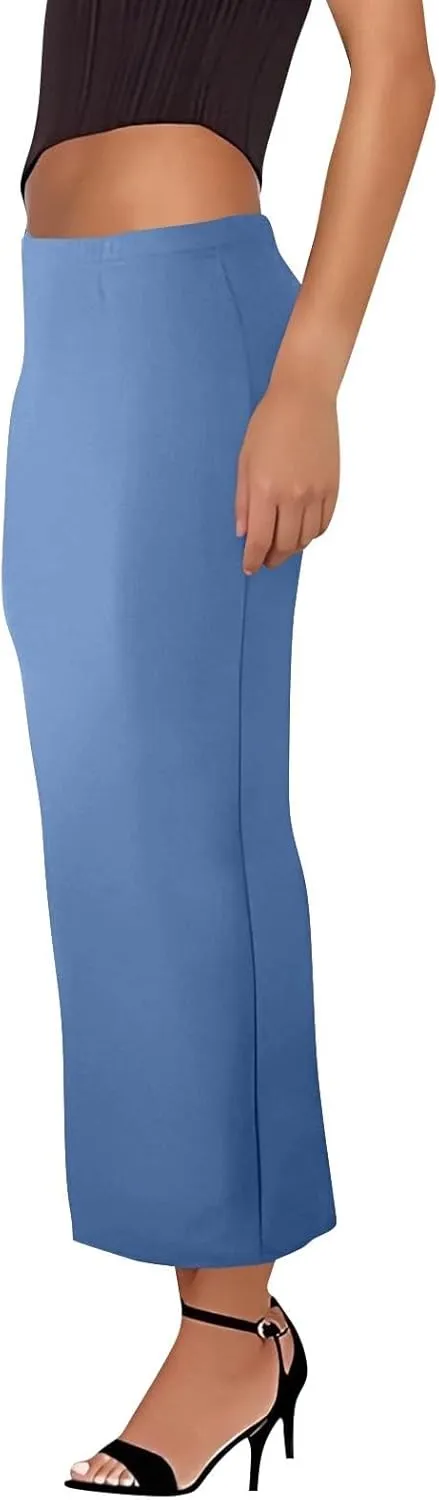 Women's Flowy Skirts Summer Casual High Waisted Ruched Maxi Long Bodycon Going Out Skirts, S-2XL
