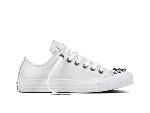 Zapatilla Converse Chuck Taylor Tachas Cuero Mujer Blanco